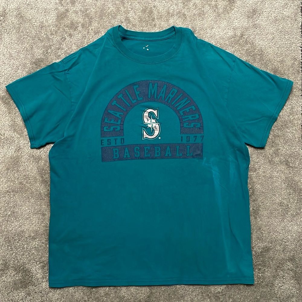 Y2K Seattle Mariners Green Logo MLB Short Sleeve Tee